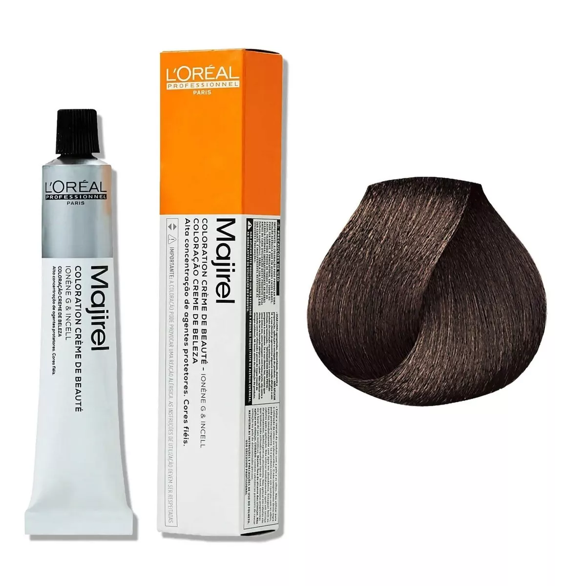 Loreal Majirel Hair Coloring Cream 5.3 Golden Light Brown 60ml | Professional Permanent Hair Color with 100% Gray Coverage