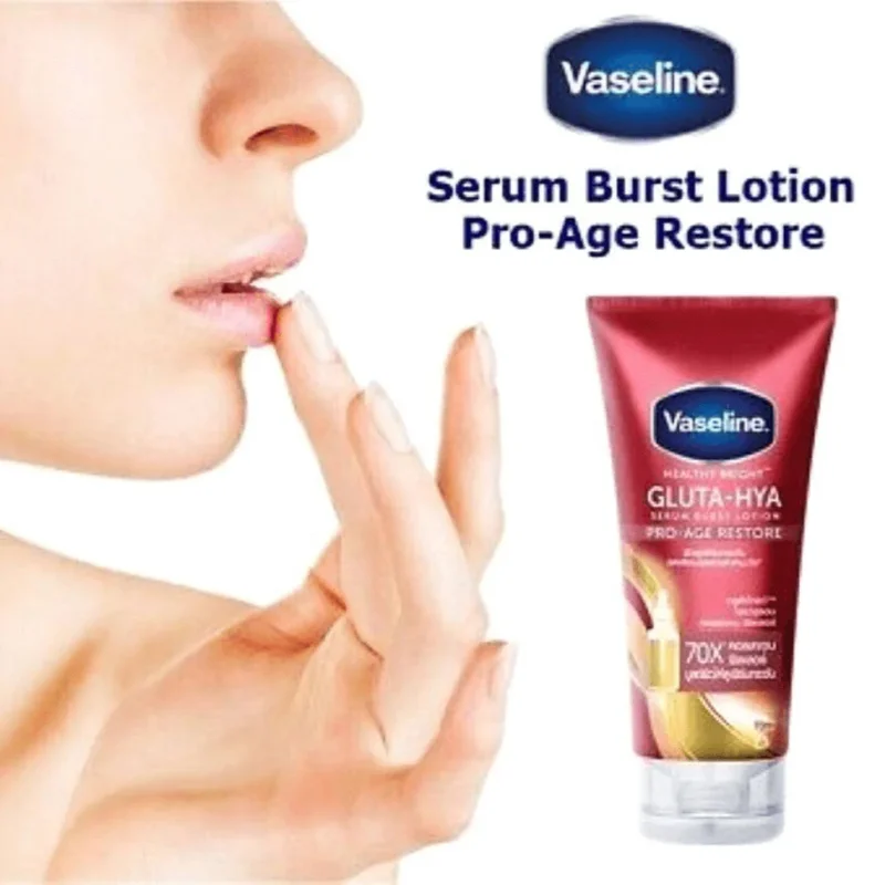 Vaseline Healthy Bright Gluta-Hya Pro-Age Restore Serum Burst Lotion for Hydration & Youthful-Looking Skin 200ml | Vaseline Gluta-Hya Pro-Age Restore Lotion - 2