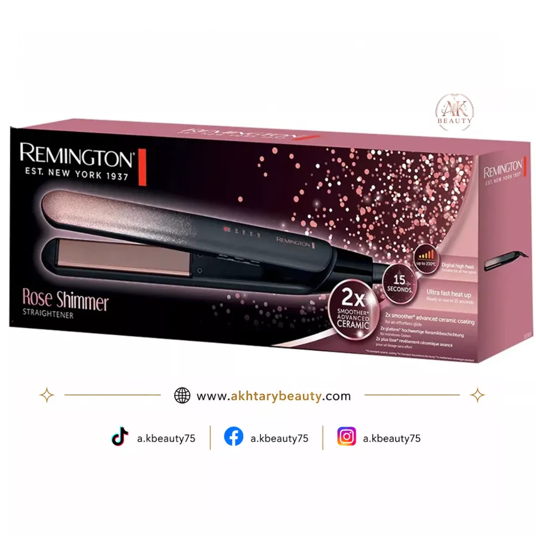 Remington Rose Shimmer S5305 Ceramic Hair Straightener | Professional 230°C Hair Styling Tool
