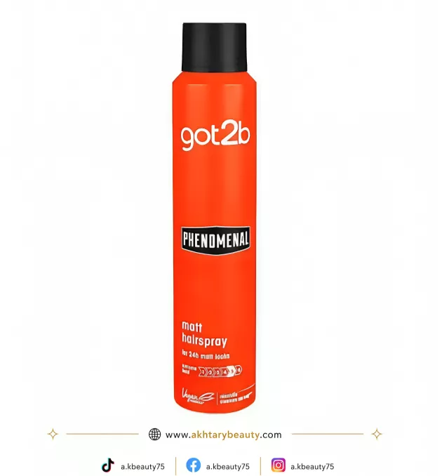 Schwarzkopf Got2b Phenomenal Matt Hairspray 200ml | Strong Hold Matte Finish Hair Styling Spray