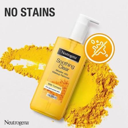 Neutrogena Clear & Soothe Micellar Jelly Make-Up Remover 200ml | Oil-Free Makeup Remover with Turmeric - 3