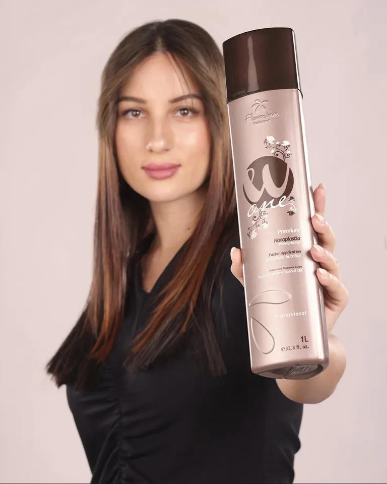 Floractive W One Premium Nanoplastia Hair Straightening Treatment 1000ml | Professional Anti-Frizz Hair Smoothing Treatment
