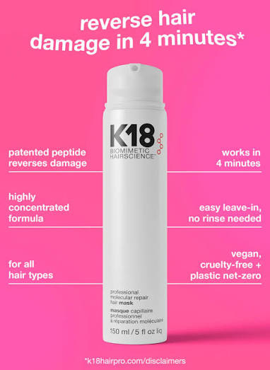 K18 Biomimetic Hairscience Professional Molecular Repair Hair Mask 150ml | Professional Hair Damage Repair Treatment - 3