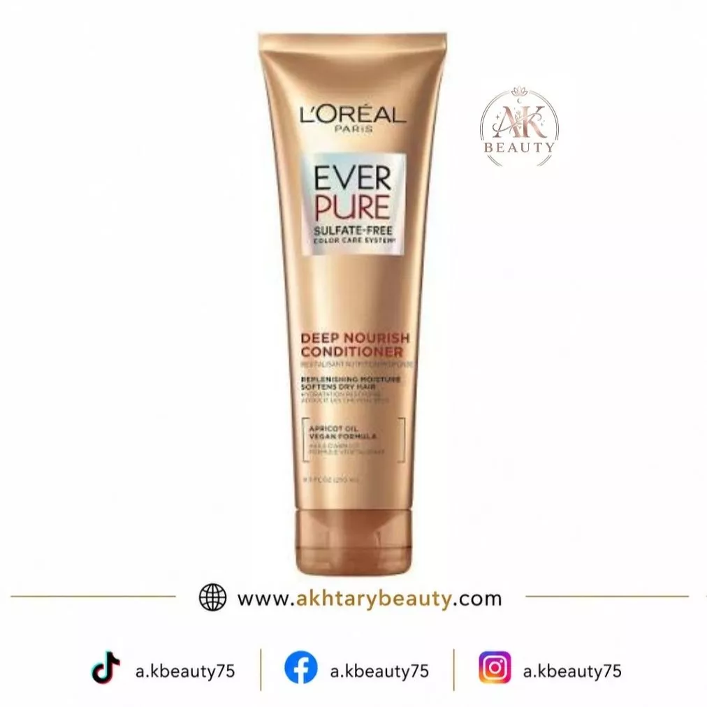 Loreal Paris EverPure Deep Nourish Conditioner Sulfate-Free with Apricot Oil for Dry & Color-Treated Hair