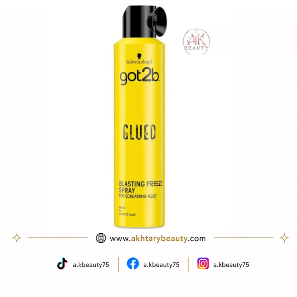 Schwarzkopf Got2b Glued Blasting Freeze Spray 300ml | Ultra Strong Hold Hair Spray for Extreme Styling