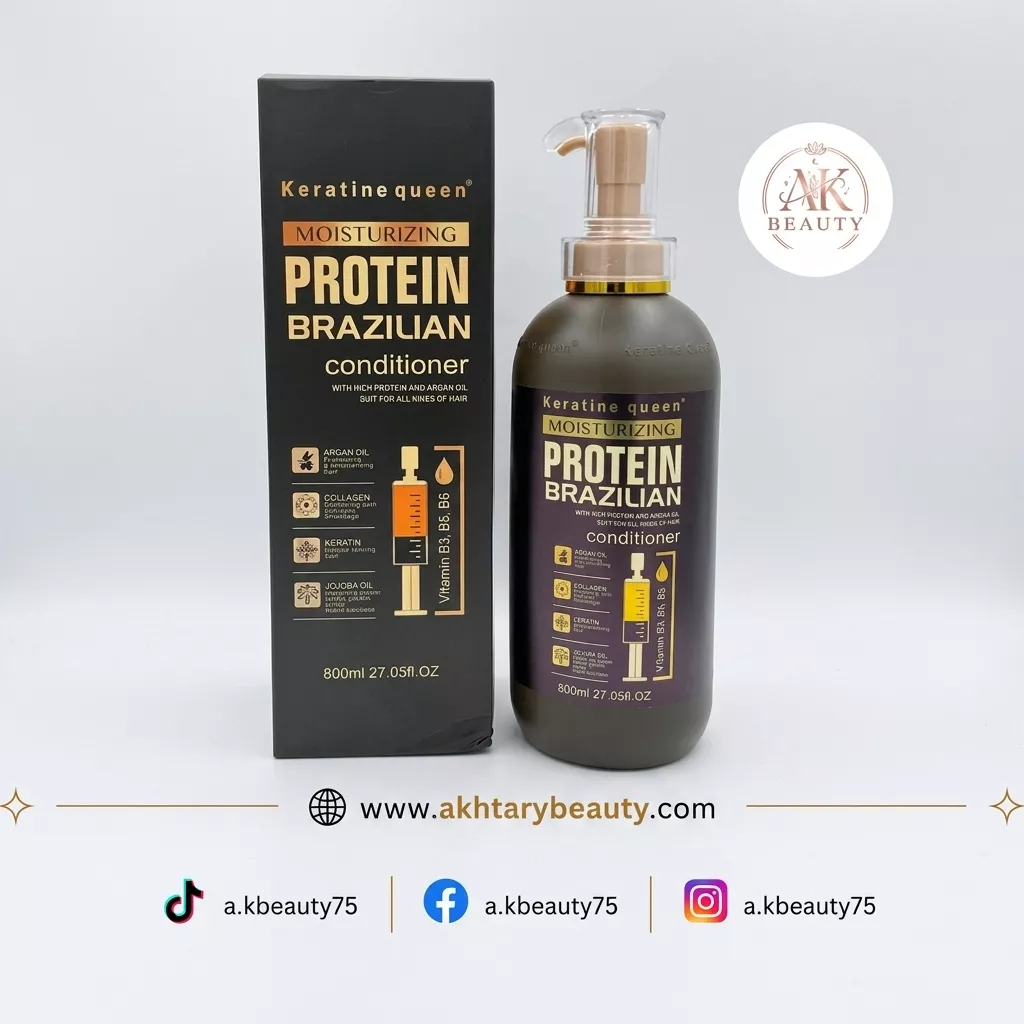 Keratine Queen Moisturizing Protein Brazilian Conditioner 800ml | Keratin, Collagen & Argan Oil Conditioner