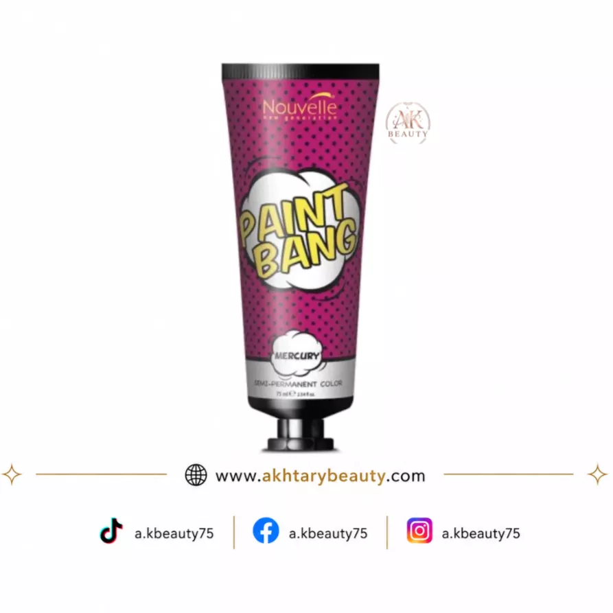 Nouvelle Paint Bang Mercury Mahogany Semi-Permanent Hair Color 75ml | Ammonia-Free Professional Hair Dye