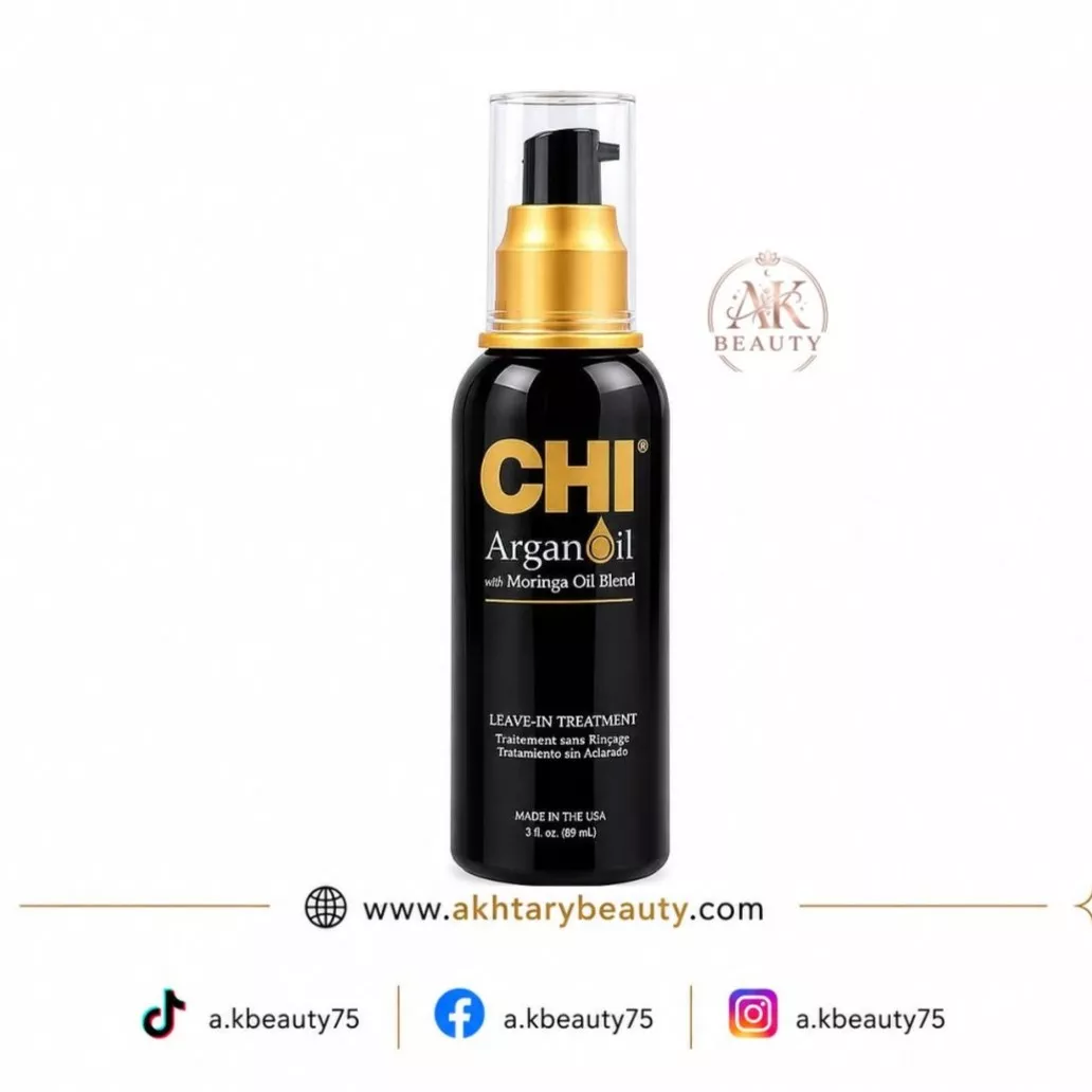 CHI Argan Oil with Moringa Oil Blend Leave-In Treatment 89ml for Soft, Smooth Hair | CHI Argan Oil Leave-In Treatment 89ml