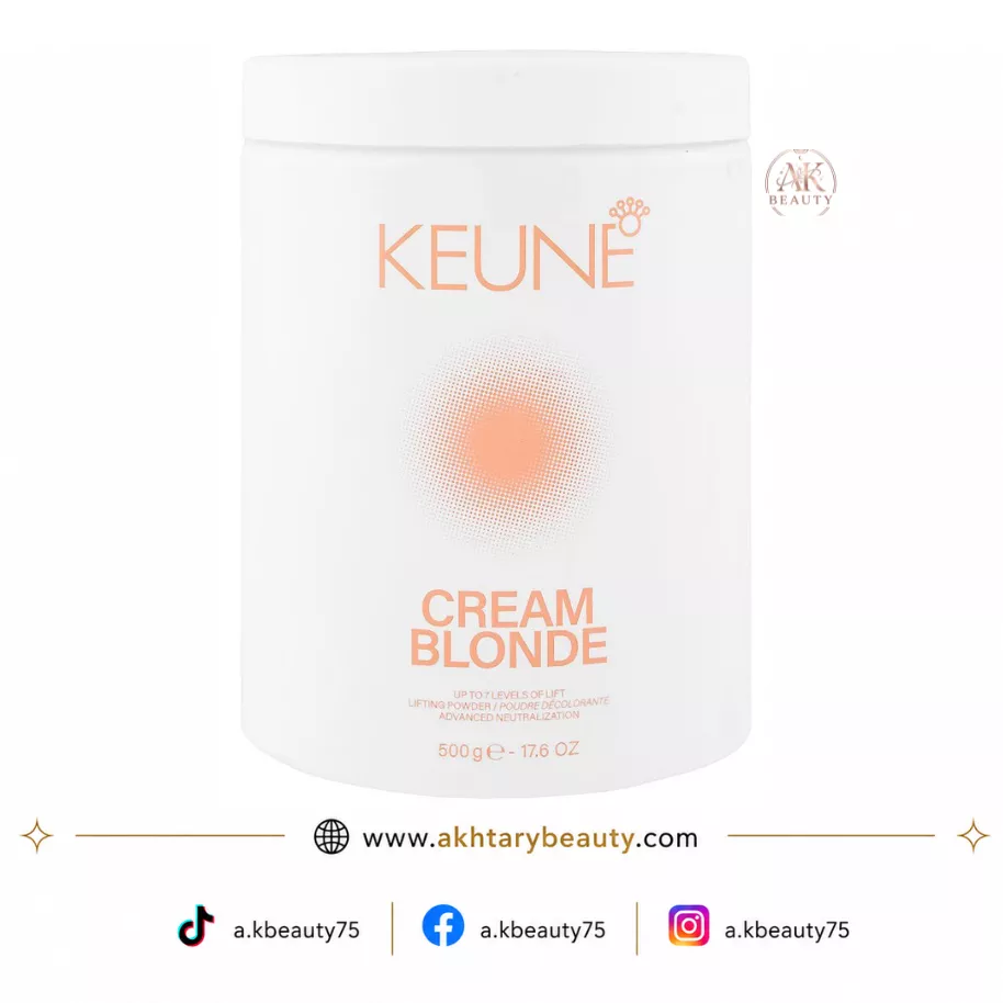 Keune Ultimate Blonde Cream Blonde Lifting Powder 500g | Professional Dust-Free Hair Bleaching Powder Up to 7 Levels Lift
