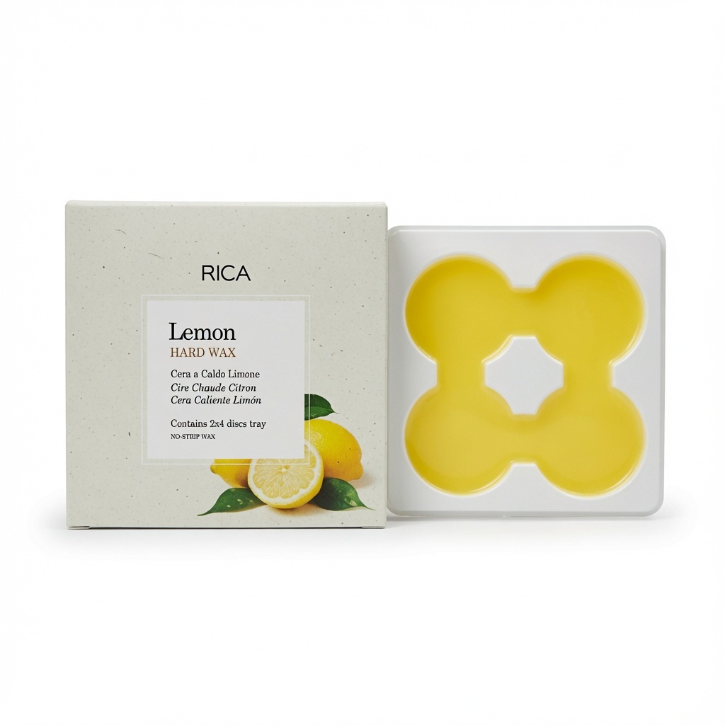 Rica Lemon Hard Wax 500g x 2 Trays | Total 1000g | Professional Italian Stripless Hard Wax
