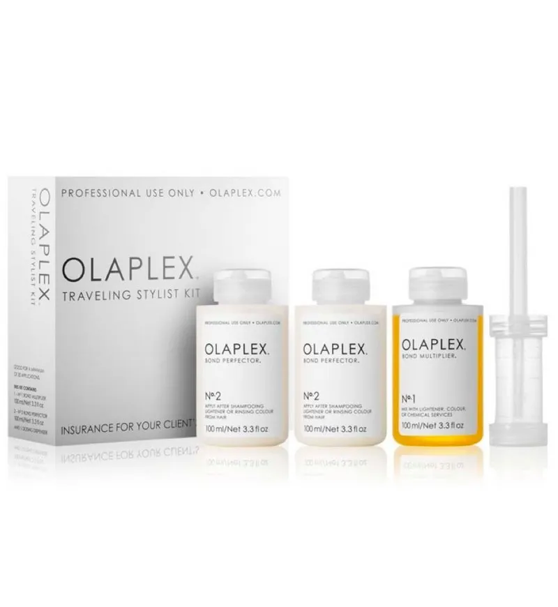 Olaplex Traveling Stylist Kit 3x | 2× No.2 Bond Perfector & 1× No.1 Bond Multiplier Professional Hair Bond Repair System