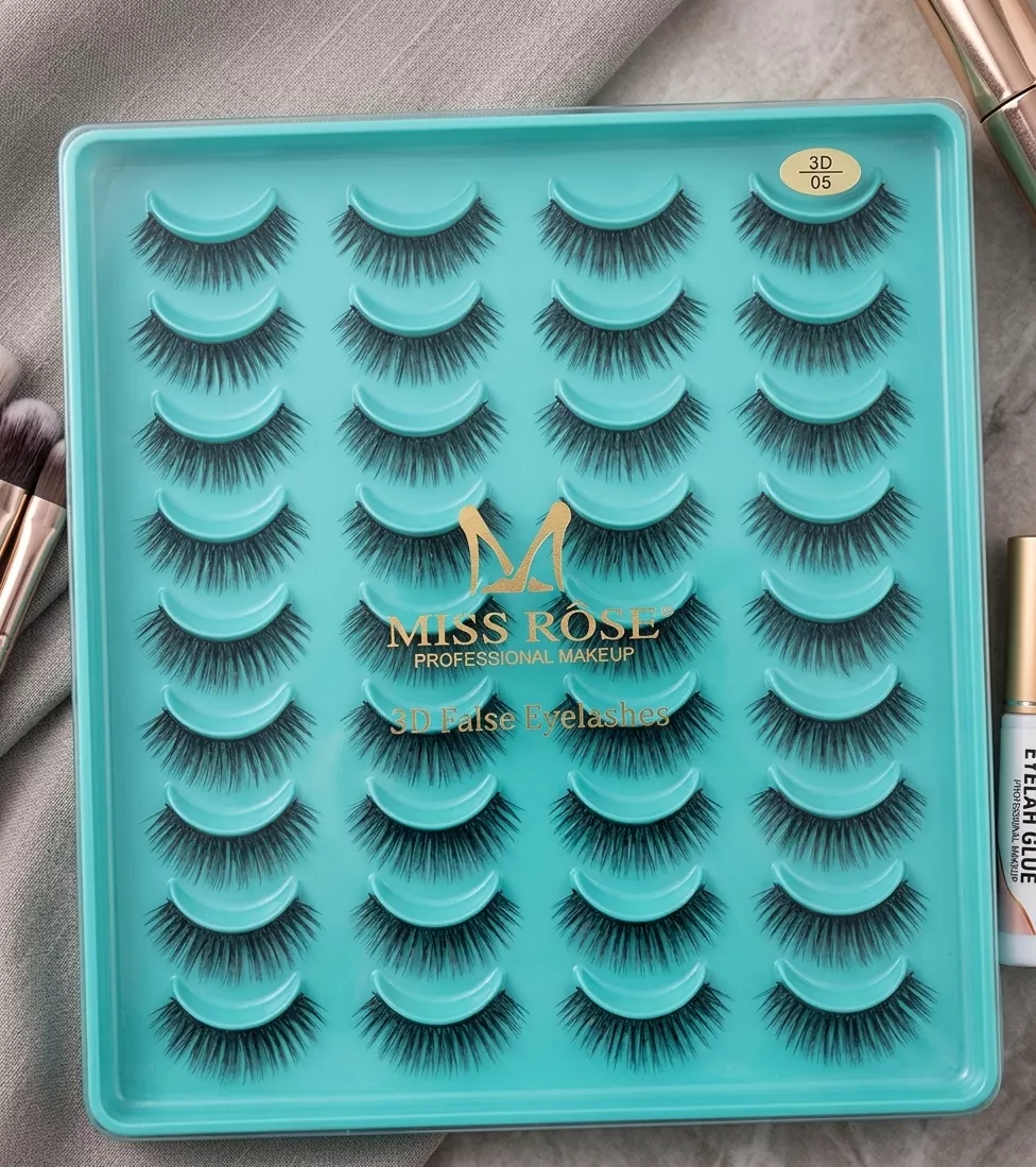Miss Rose Professional 3D False Eyelashes Multi-Pack | Natural & Dramatic Eye Makeup Lashes