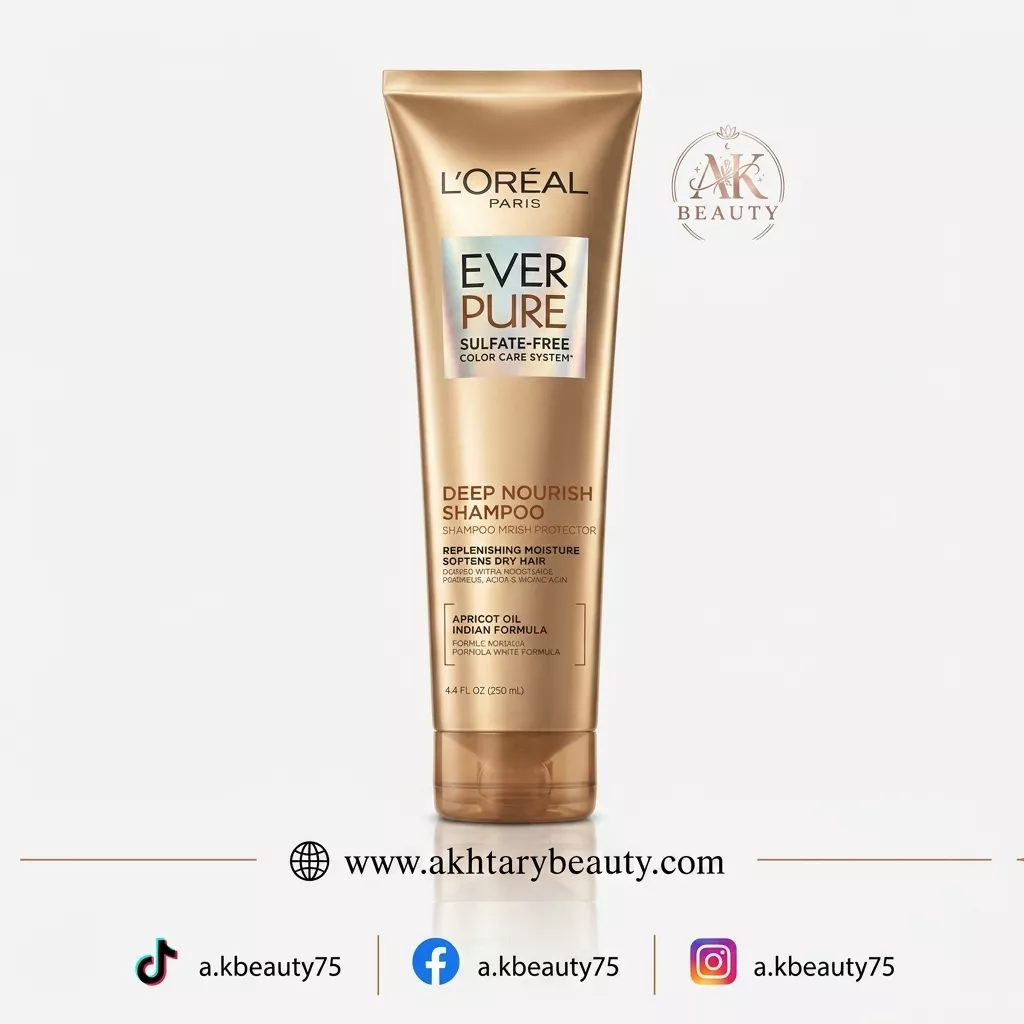 Loreal Paris EverPure Sulfate Free Deep Nourish SLOPhampoo with Apricot Oil   Nourishing Shampoo for Dry & Color Treated Hair