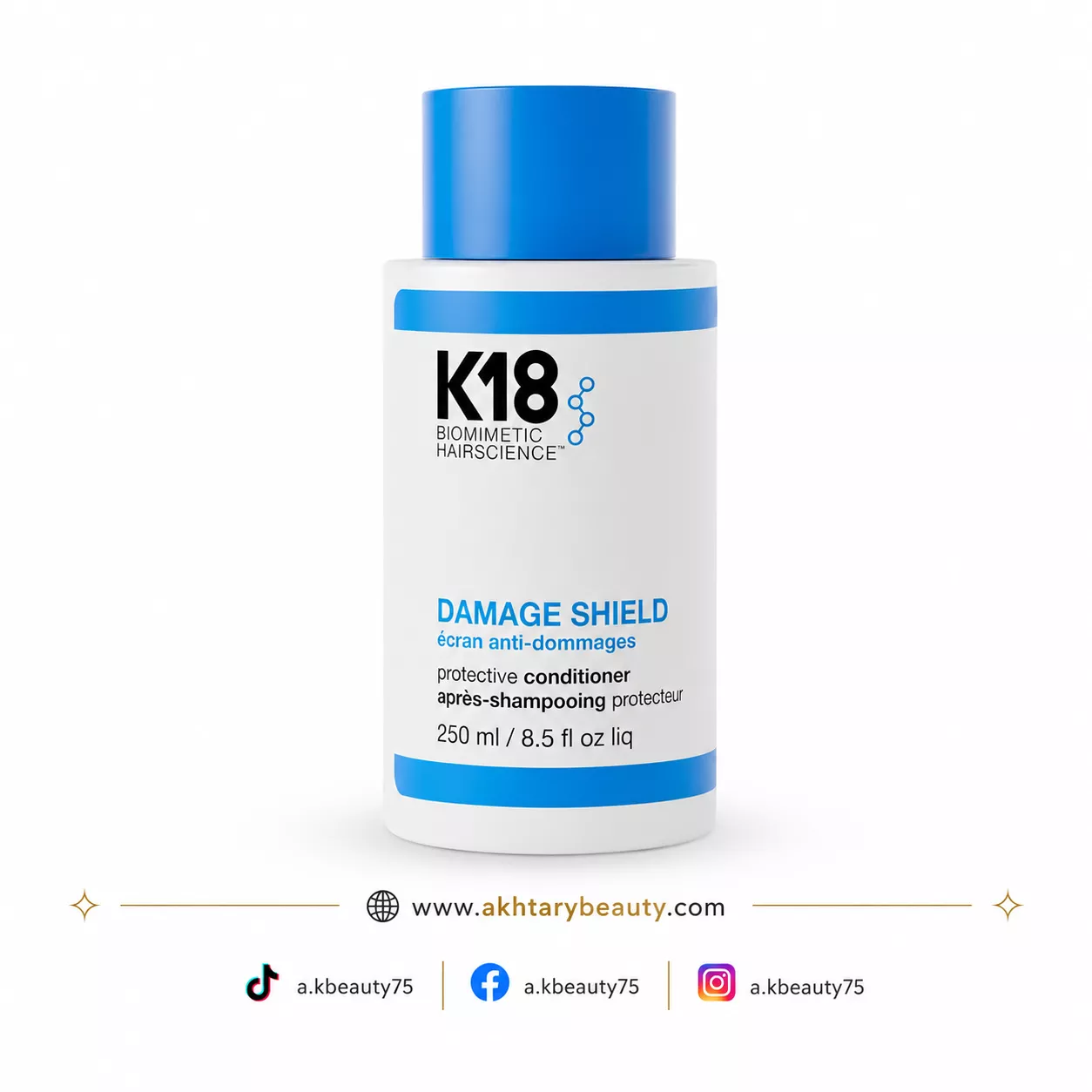 K18 Biomimetic Hairscience Damage Shield pH Protective Shampoo 250ml | Professional Color-Safe Hair Repair Shampoo