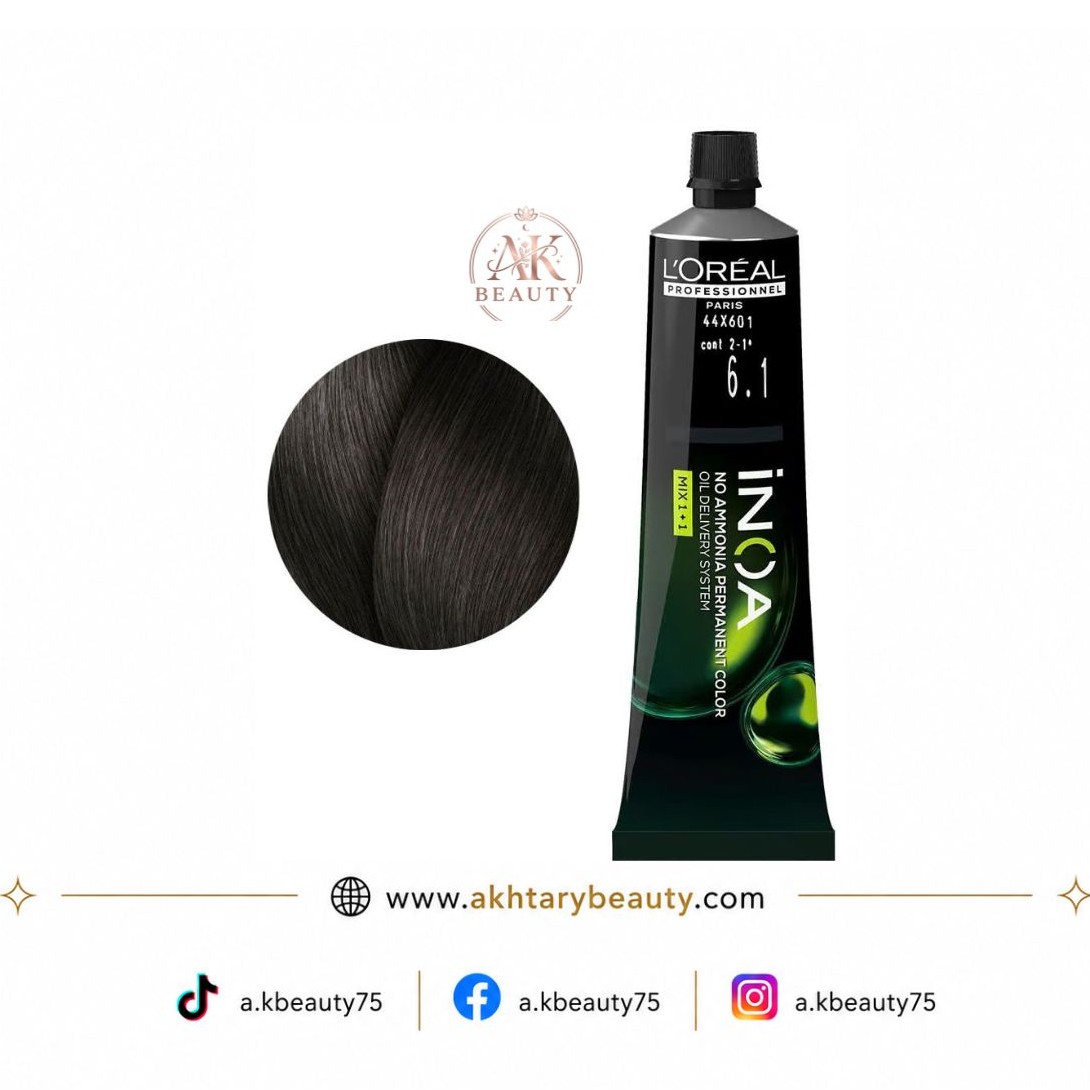 Loreal Professionnel INOA No Ammonia Permanent Hair Color – Shade 6.1 Dark Ash Blonde