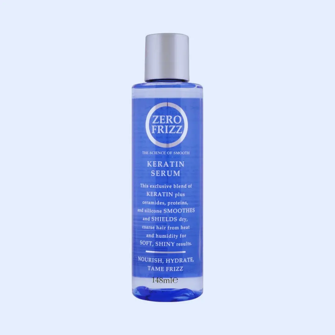 Zero Frizz Keratin Serum 100ml | Anti-Frizz Hair Serum for Smooth, Silky & Shiny Hair