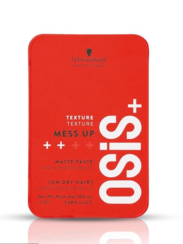 Schwarzkopf Professional OSiS+ Mess Up Matte Paste 100ml | Professional Matte Hair Styling Paste with Flexible Hold