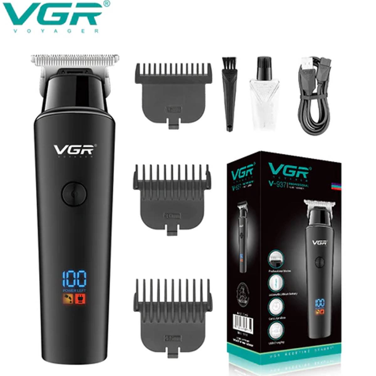 VGR V-937 Professional Cordless Hair & Beard Trimmer with 2000mAh Battery & LED Display | VGR V-937 Professional Hair Trimmer - 3