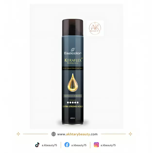 Eazicolor Keraflex+ Finishing Spray 420ml | Professional Strong Hold Hair Finishing Spray