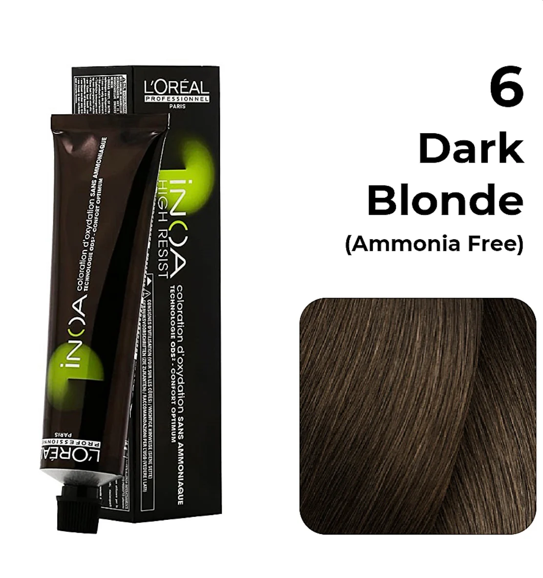 Loreal Professionnel INOA No Ammonia Permanent Hair Color – Shade 6 Dark Blonde