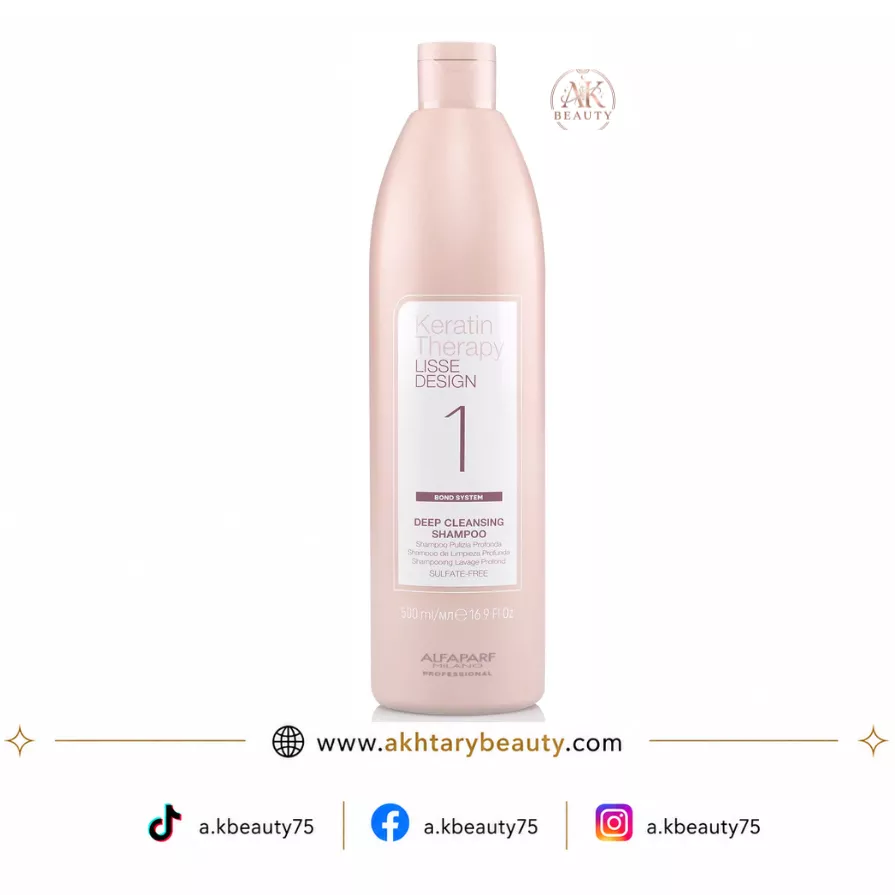 Alfaparf Milano Lisse Design Keratin Therapy Deep Cleansing Shampoo Step 1 500ml | Professional Pre-Keratin Clarifying Shampoo