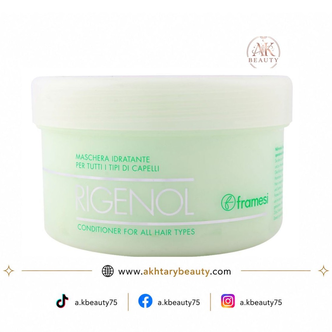 Framesi Rigenol Moisturizing Hair Conditioner 500ml | Professional Restructuring Conditioner for Dry & Damaged Hair