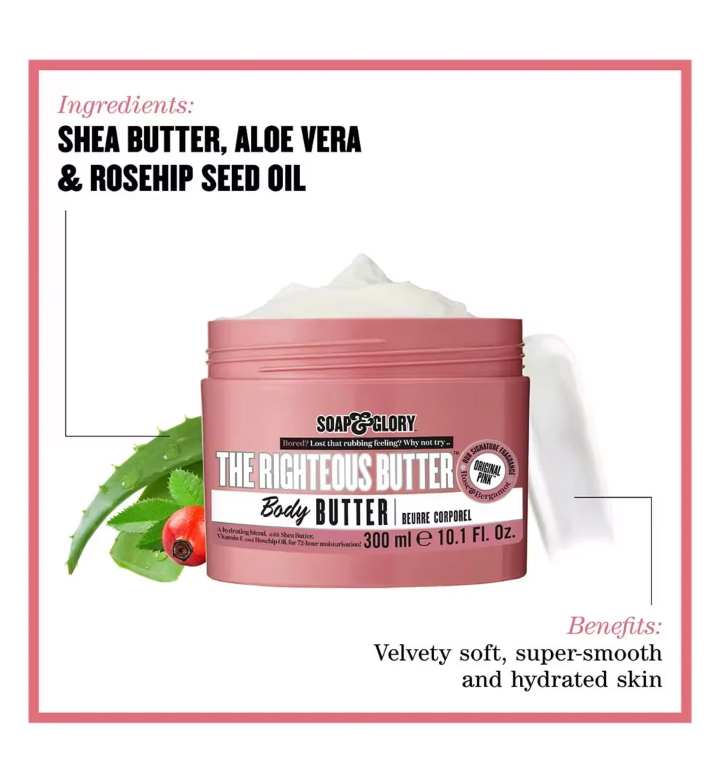 Soap and Glory The Righteous Butter Rich Moisturizing Body Butter with Shea Butter | Soap & Glory The Righteous Butter Body Butter - 3