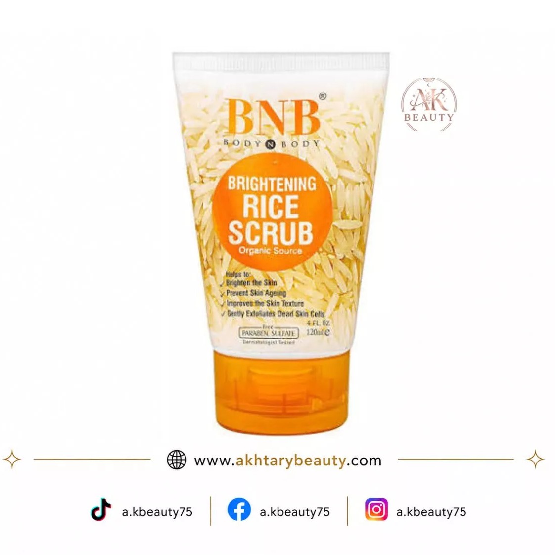 BNB Body N Body Organic Source Brightening Rice Face Wash 120ml | Gentle Cleansing Face Wash for Brighter & Smoother Skin