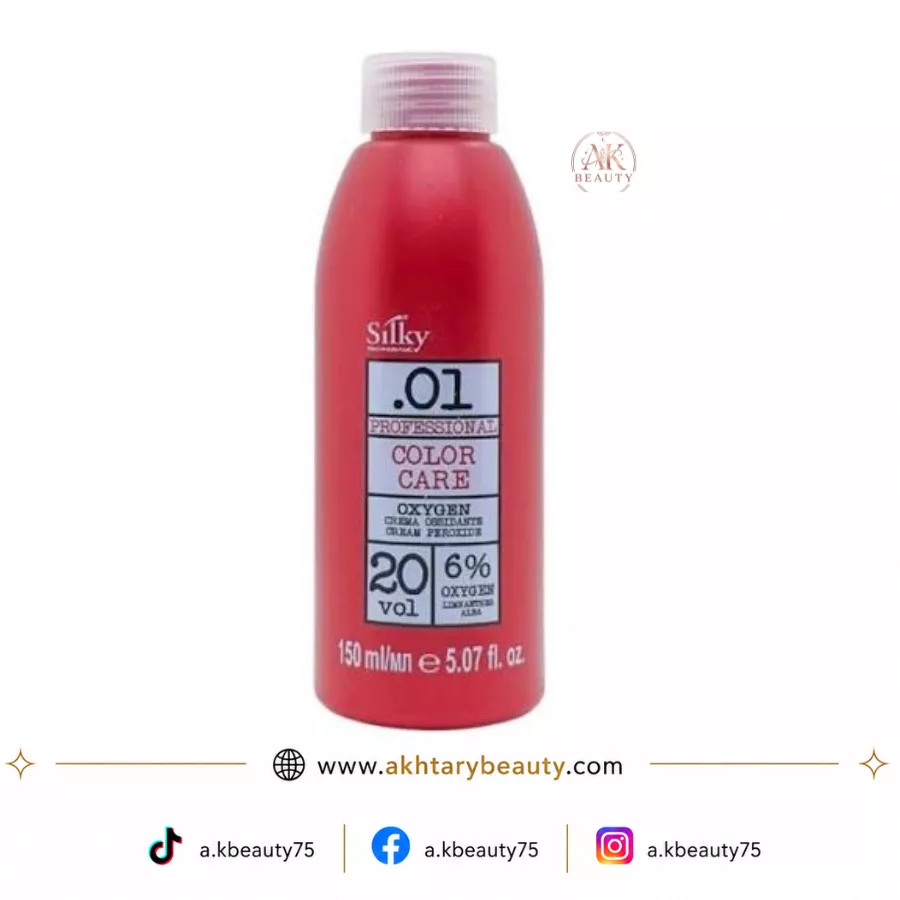 Silky Technobasic Professional Color Care Oxygen Cream 20 Vol (6%) 60ml | Professional Hair Color Developer
