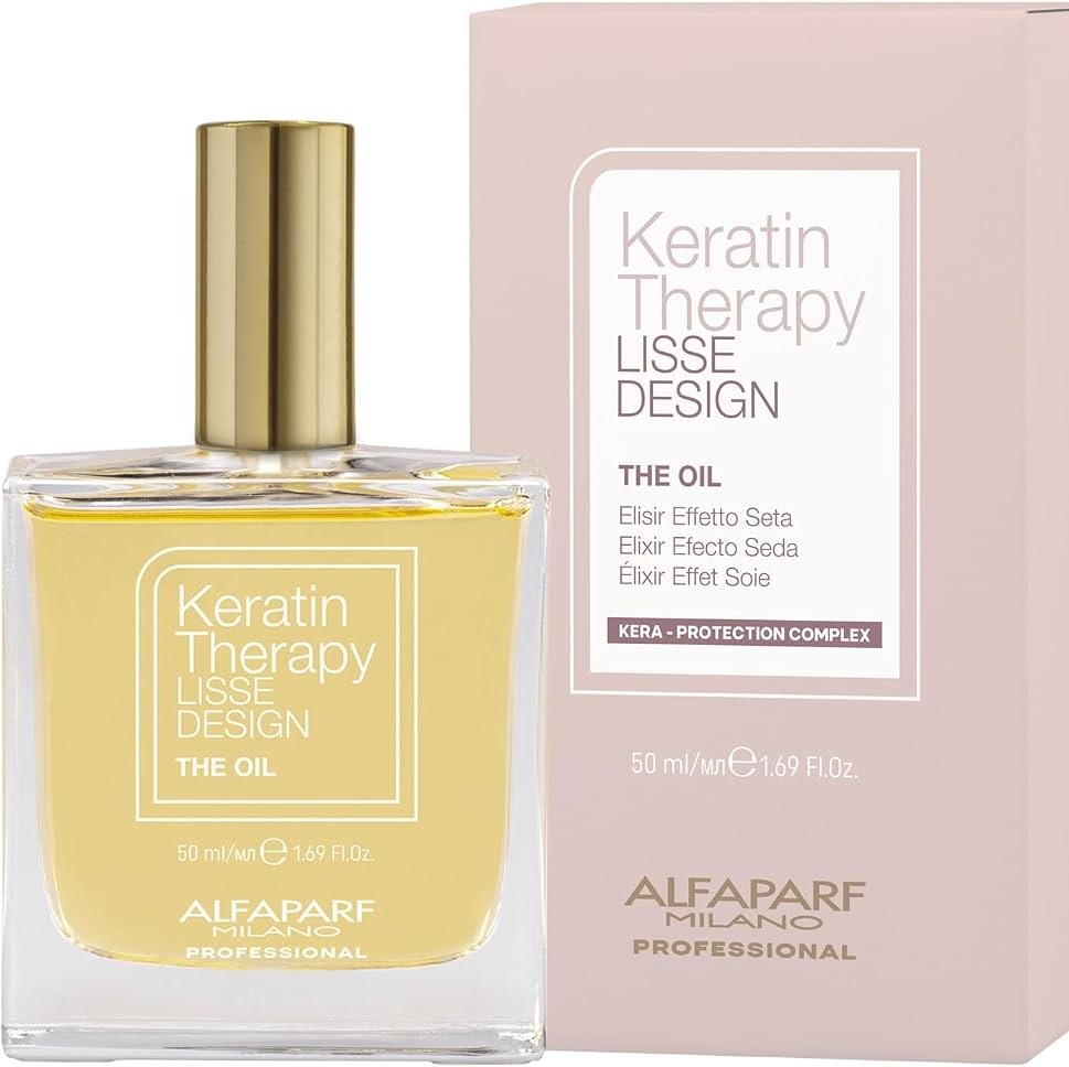 Alfaparf Milano Lisse Design Keratin Therapy The Oil 50ml | Professional Hair Oil for Smooth, Frizz-Free & Shiny Hair