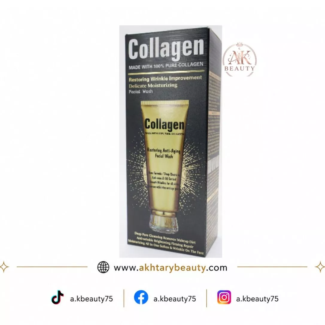 Wokali Collagen Restoring Anti-Aging Facial Wash 120ml for Deep Cleansing & Oil Control | Wokali Collagen Facial Wash 120ml - 2