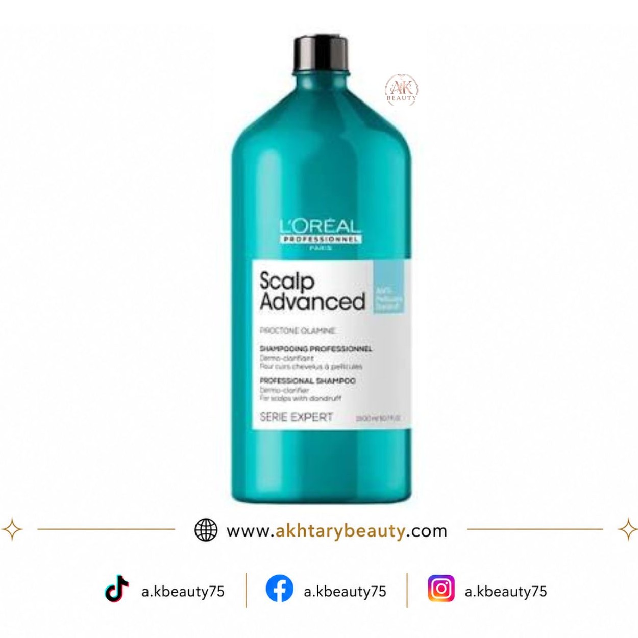 Loreal Professionnel Serie Expert Scalp Advanced Anti-Dandruff Shampoo 1500ml | Professional Anti-Dandruff Shampoo for Sensitive Scalp