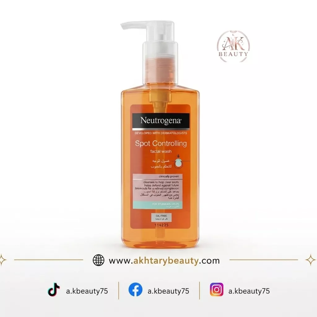 Neutrogena Spot Controlling Oil-Free Facial Wash 200ml | Salicylic Acid Face Wash for Spots & Breakouts
