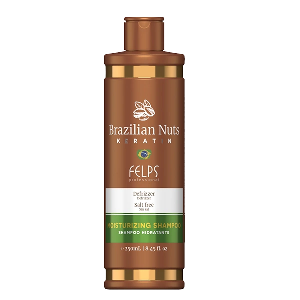 Felps Professional Brazilian Nuts Keratin Moisturizing Shampoo 250ml | Sulfate-Free Hydrating Shampoo for Dry & Damaged Hair