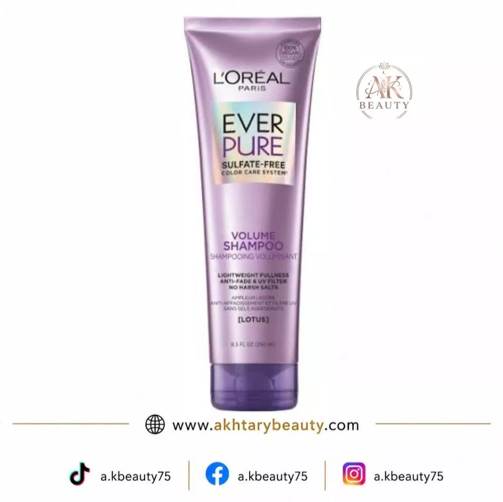 Loreal Paris EverPure Sulfate-Free Volume Shampoo 250ml – Lightweight Volumizing Shampoo for Fine & Flat Hair