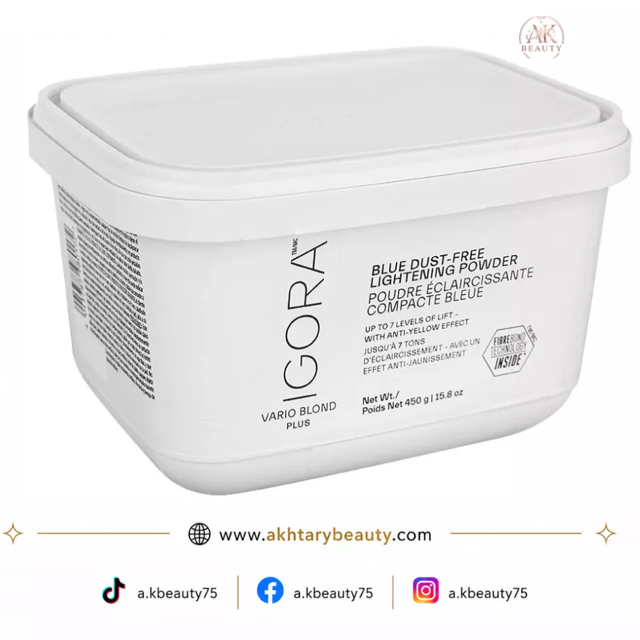 Schwarzkopf Professional IGORA Vario Blond Plus Lightening Powder 450g | Dust-Free Professional Hair Bleach Up to 7 Levels Lift