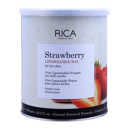 Rica Strawberry Liposoluble Wax 800ml | Professional Italian Soft Wax for Sensitive Skin