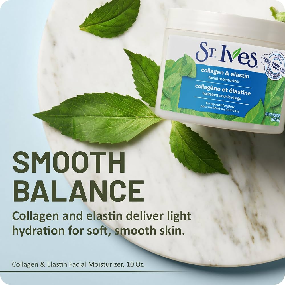 St. Ives Renewing Collagen & Elastin Facial Moisturizer 283g | Anti-Aging Face & Neck Moisturizing Cream - 3
