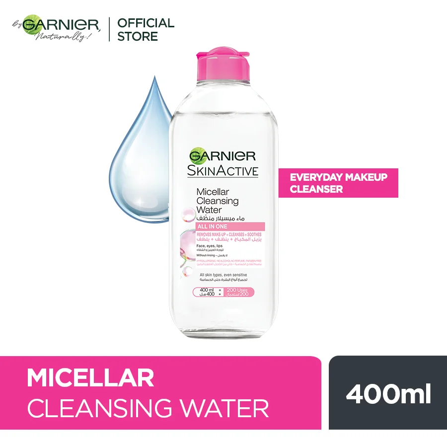 Garnier Skin Naturals Micellar Cleansing Water All-in-1 400ml | Gentle Makeup Remover for Sensitive Skin
