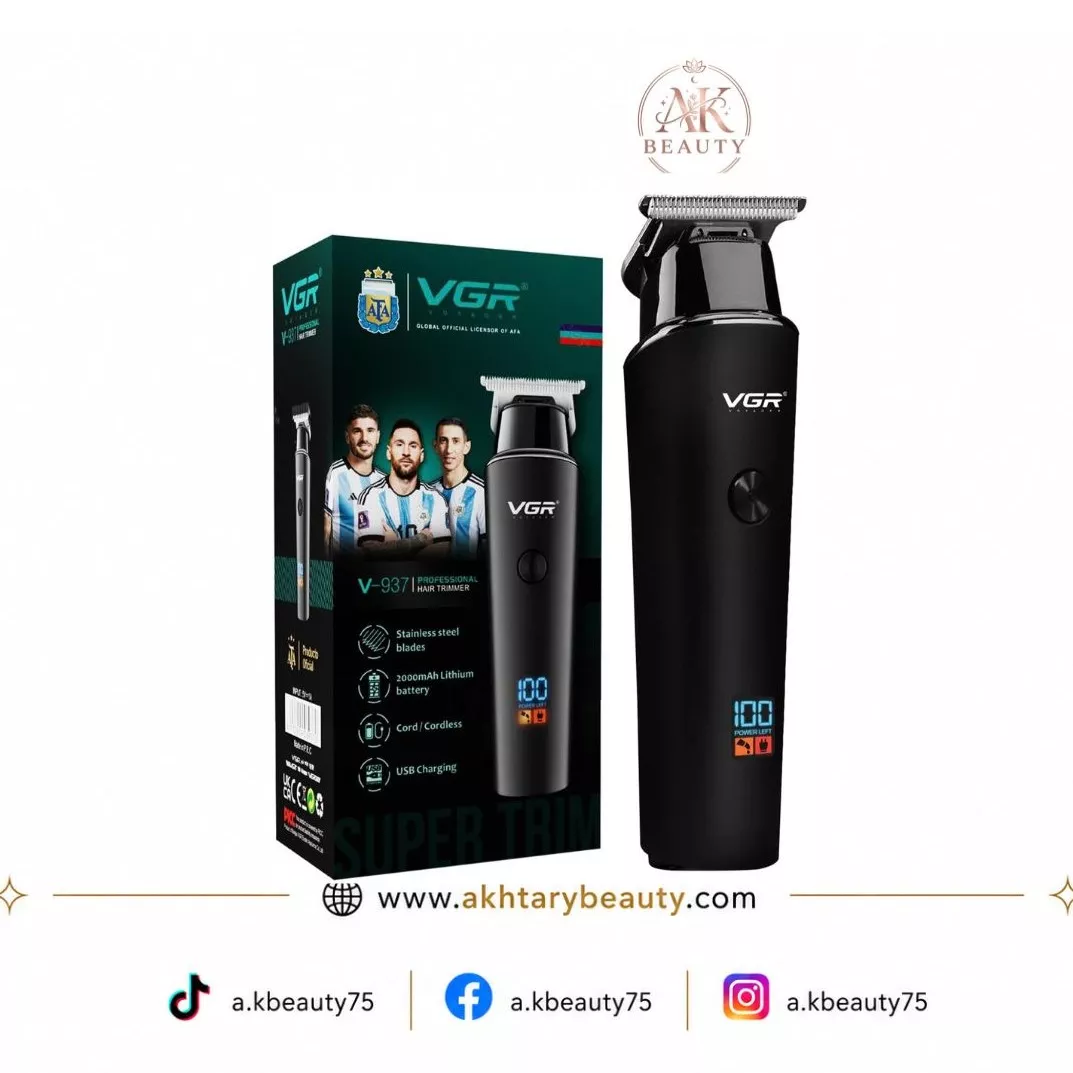 VGR V-937 Professional Cordless Hair & Beard Trimmer with 2000mAh Battery & LED Display | VGR V-937 Professional Hair Trimmer