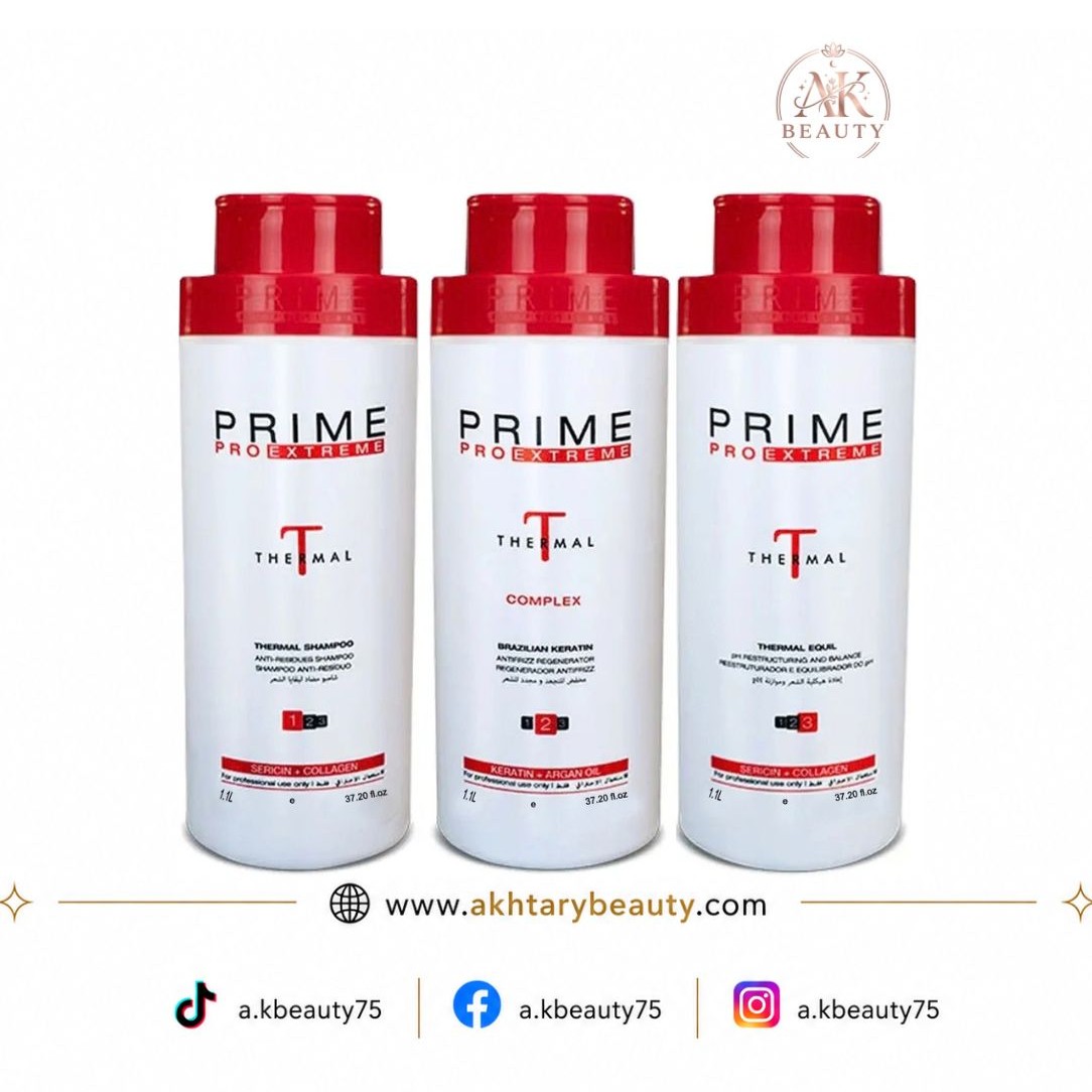 Prime Pro Thermal Keratine Complex Professional Hair Treatment Kit 3 x 1000ml | Prime Pro Thermal Keratine Complex Kit 3 x 1000ml