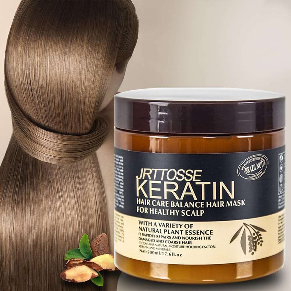 Brazil Nut Keratin Hair Care Balance Hair Mask 500ml | Professional Healthy Scalp Deep Nourishing Hair Treatment - 3