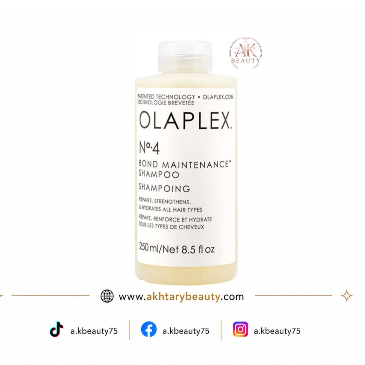 Olaplex No.4 Bond Maintenance Shampoo 250ml | Professional Sulfate-Free Repair Shampoo for All Hair Types