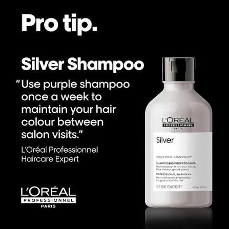 Loreal Professionnel Serie Expert Silver Shampoo 1500ml | Professional Neutralizing Shampoo for Blonde, Grey & White Hair - 2