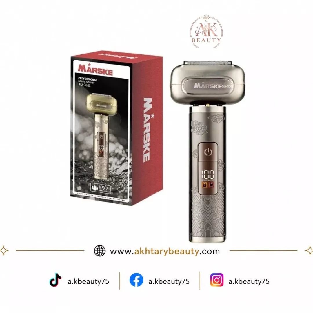 Marske MS-3413 Professional Men's Shaver IPX7 Waterproof Foil Razor with LED Digital Battery Indicator | Marske MS-3413 Men's Shaver
