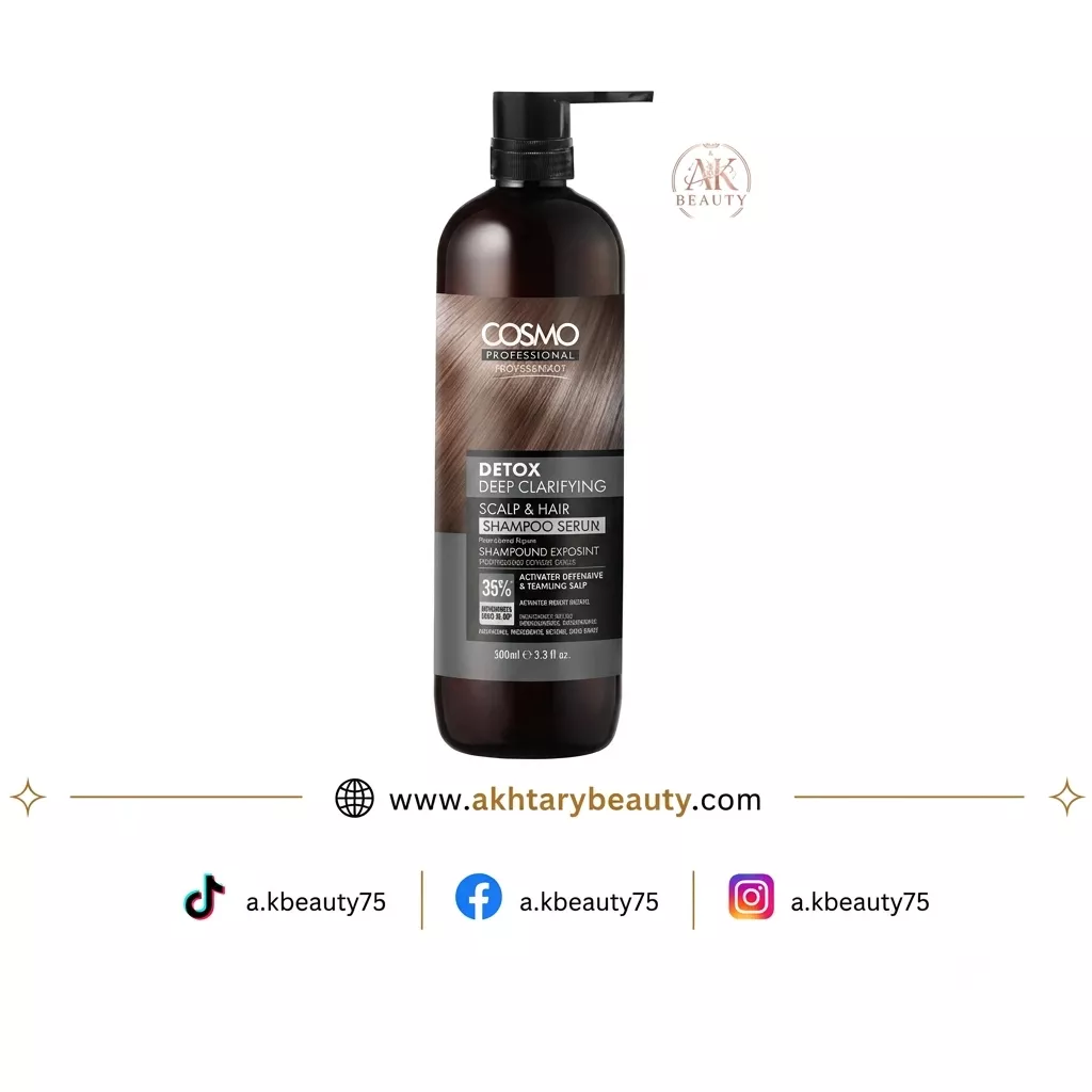Cosmo Professional Tricho-Pro+ Detox Deep Clarifying Scalp & Hair Shampoo Scrub 1000ml | Professional Scalp Detox & Purifying Shampoo