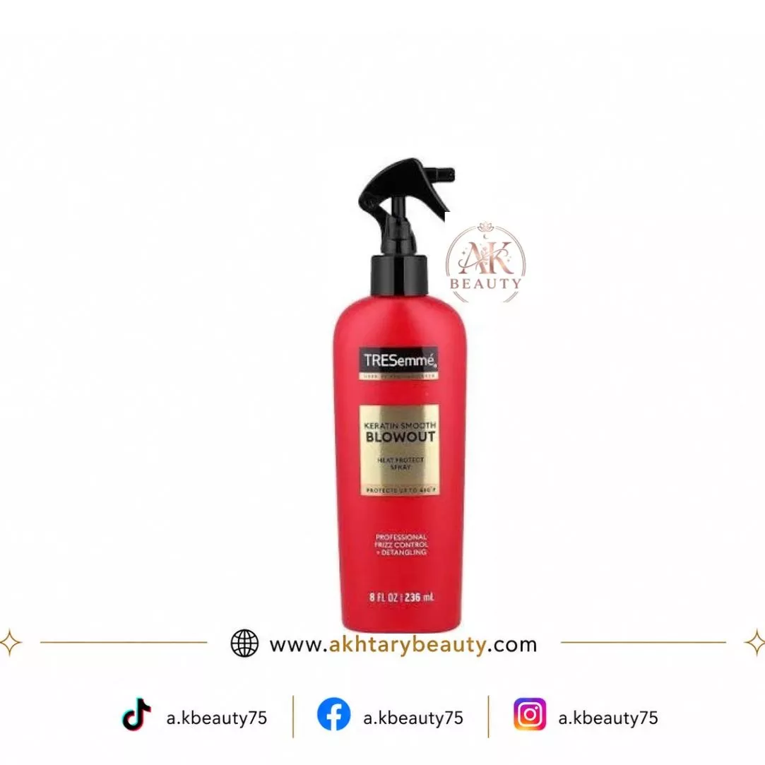 TRESemmé Keratin Smooth Blowout Heat Protect Spray Up to 450°F for Smooth, Frizz-Controlled Styling 236ml | TRESemme Keratin Smooth Heat Protect Spray