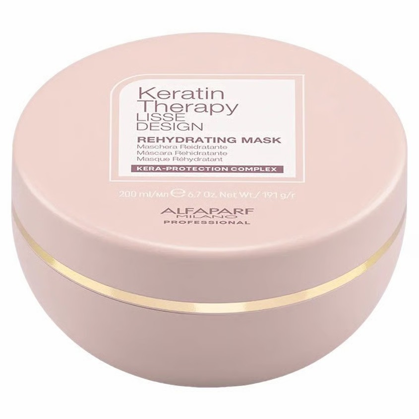 Alfaparf Milano Lisse Design Keratin Therapy Rehydrating Mask 200ml | Deep Hydration & Repair Hair Mask
