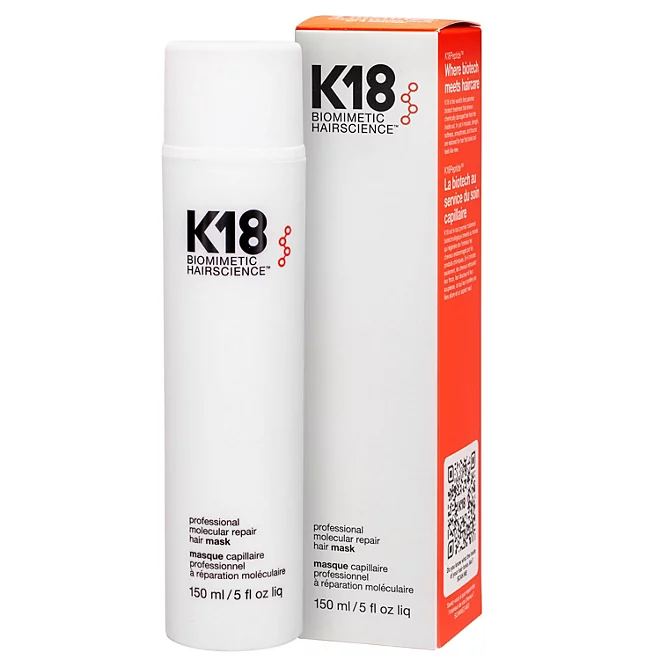 K18 Biomimetic Hairscience Professional Molecular Repair Hair Mask 150ml | Professional Hair Damage Repair Treatment