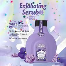 Fruit of the Wokali Sweet Violets Exfoliating Gel Scrub 500ml | Deep Cleansing Face & Body Exfoliating Scrub - 2